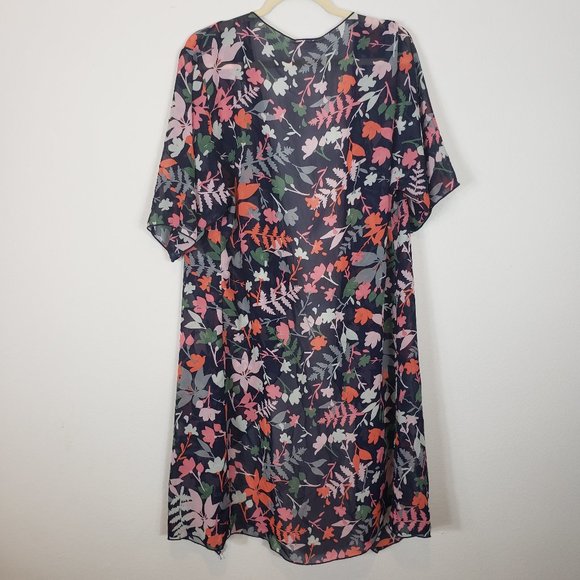 *10/$10* LulaRoe Floral Kimono Cardigan Overlay - Picture 3 of 5